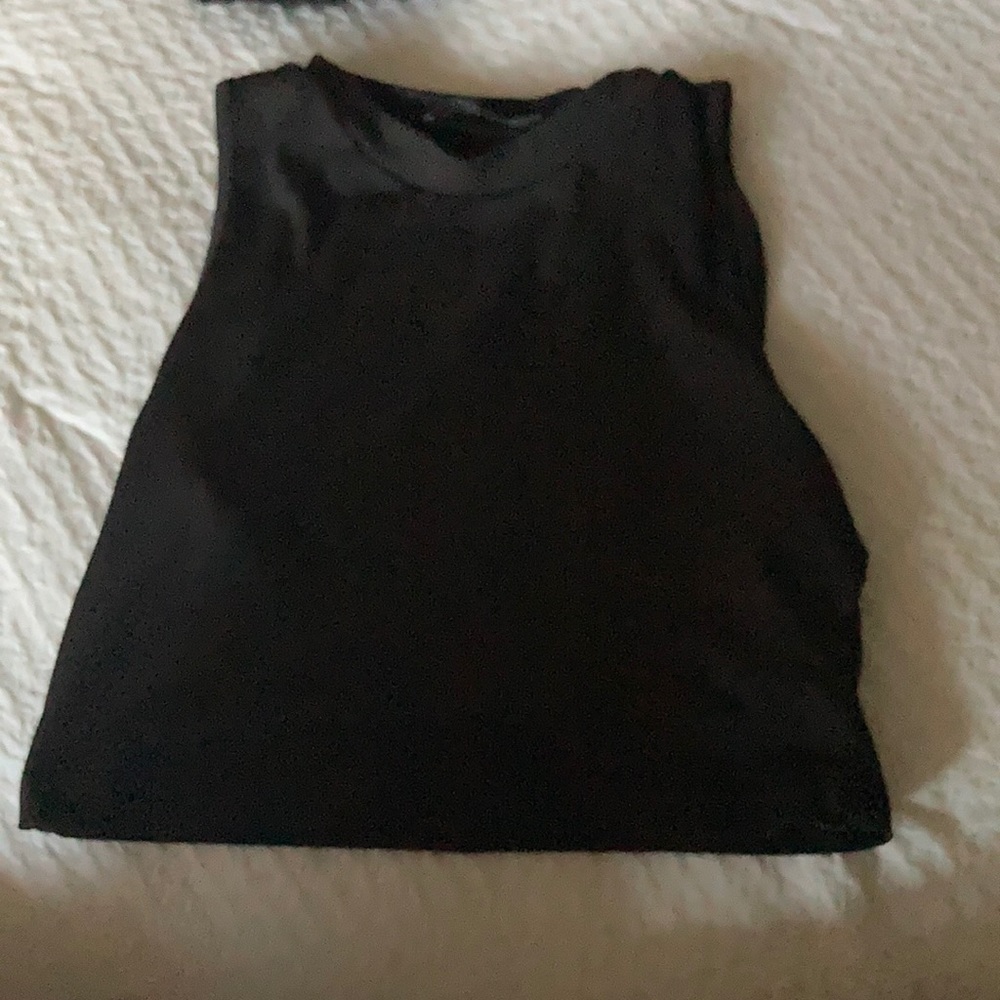 Ribbed Cropped small tank aesthetic